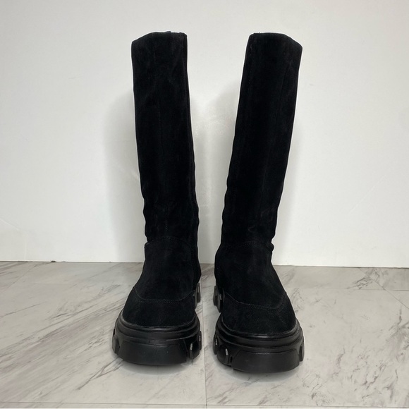 Farm Rio Lug Sole Black Tall Boot 6 - Picture 2 of 16